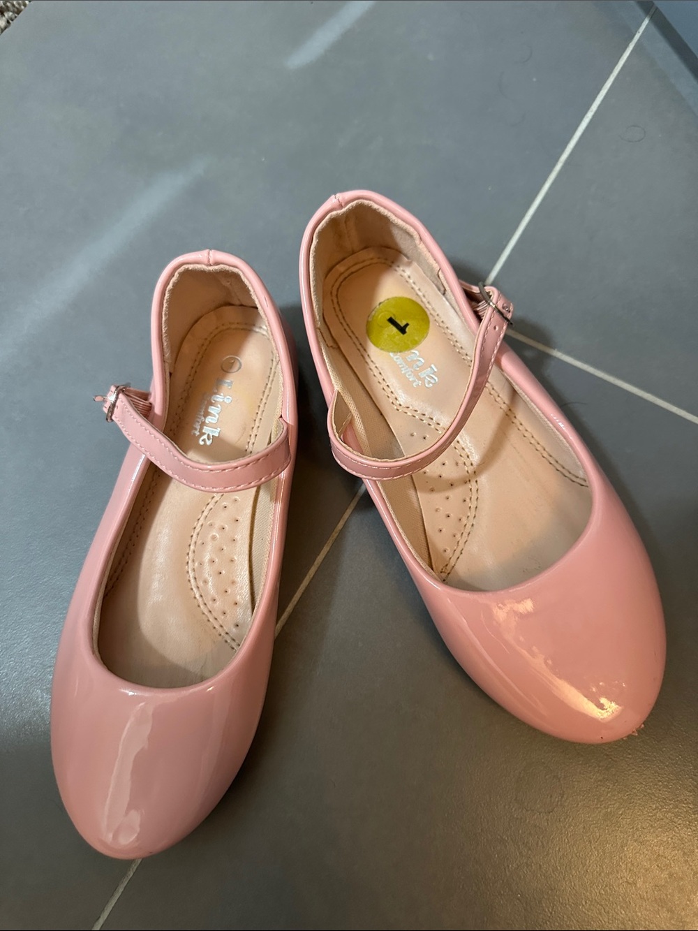 Link Girls Pink Patent Mary Jane Flats